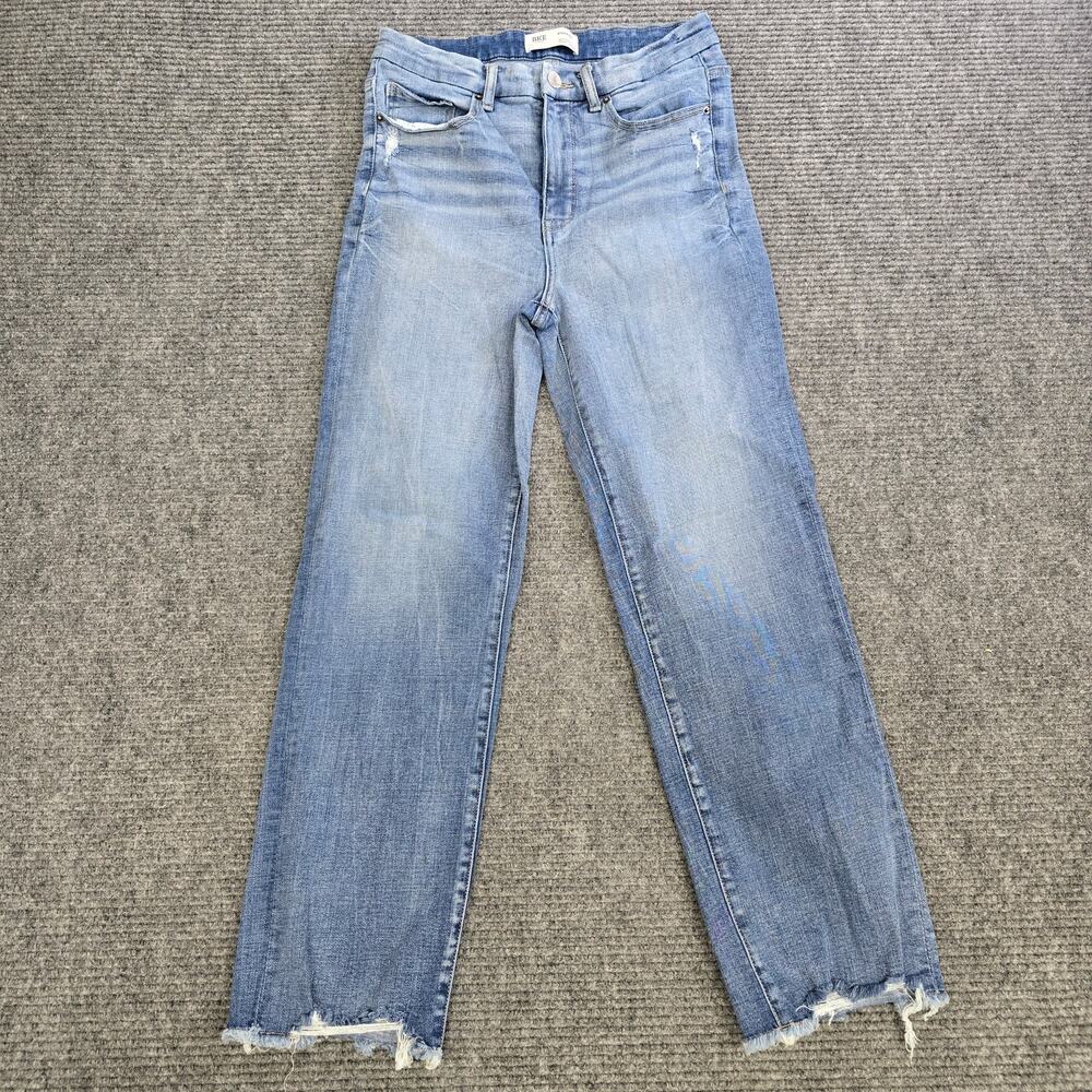 BKE Parker Jeans Womens 28x28 High Rise Cropped Straight Distressed Raw Hem